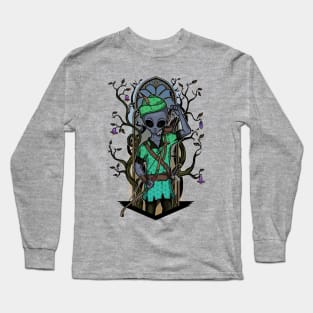 The alien Robin Hood - Color version Long Sleeve T-Shirt